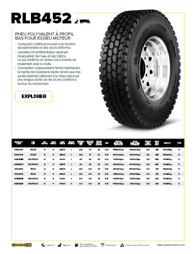 Caractéristiques RLB452