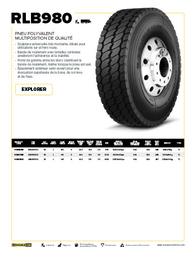 Caractéristiques RLB980