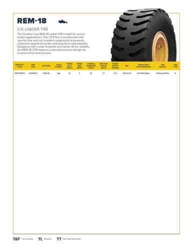 REM-18 Specifications